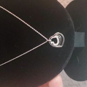 Old Rubin 4 Layered Sterling Silver Heart with Crystals on 1 Heart